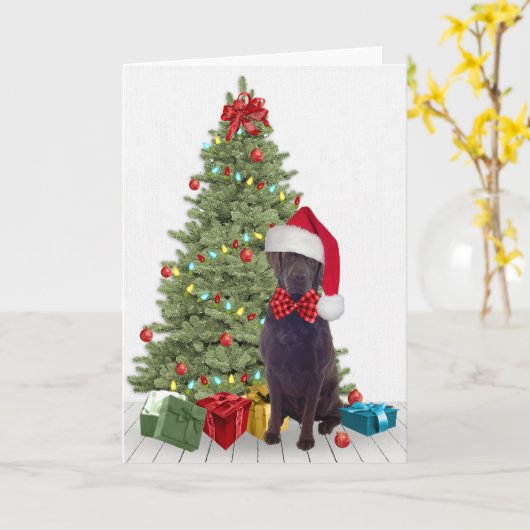 Kerstmis met chocolade Lab Kaart (Gele Bloem)