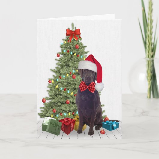 Kerstmis met Chocolade Lab Kaart (Voorkant)
