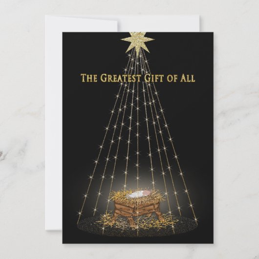 Kerstmis met Christelijke feestdag met kerstcadeau Feestdagenkaart (Voorkant)