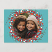 Kerstmis met Circle Foto Feestdagenkaart (Voorkant)