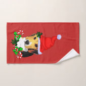 Kerstmis met Cute Beagle Bad Handdoek (Handdoek)