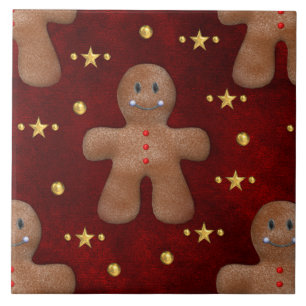 Kerstmis met Cute Gingerbrood Tegeltje