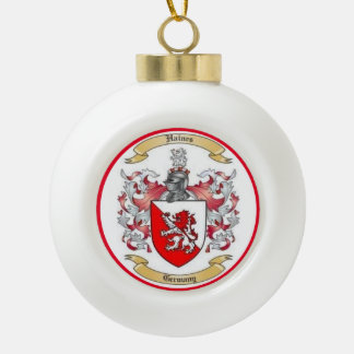 Kerstmis met de familie Haines Keramische Bal Ornament