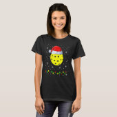 Kerstmis met de kerstbal Santa Hat Holiday T-shirt (Voorkant volledig)