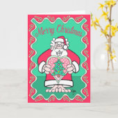 KERSTMIS MET de Kerstkaart van het "HART" Kaart (Gele Bloem)