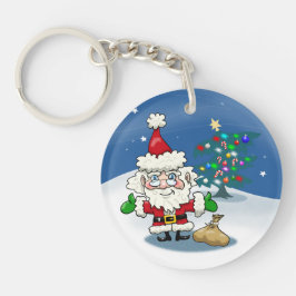 Kerstmis met de Kerstman en zijn rendierSleutelhan Sleutelhanger