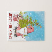 Kerstmis met de kerstman legpuzzel (Horizontaal)