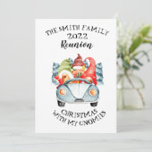 Kerstmis met de kerstreünie van mijn familie Gnomi Kaart (Staand voorkant)