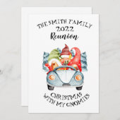 Kerstmis met de kerstreünie van mijn familie Gnomi Kaart (Voorkant / Achterkant)