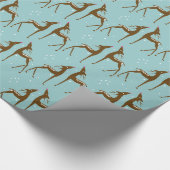 Kerstmis met de rode neus Reindeer Cadeaupapier (Hoek)
