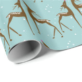 Kerstmis met de rode neus Reindeer Cadeaupapier (Rol Hoek)