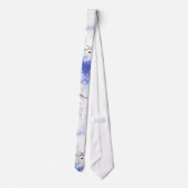 Kerstmis met Deer Blue Snowflakes Stropdas (Achterkant)