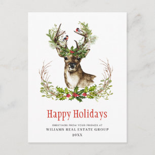 kerstmis met Deer Holiday Corporate Greeting Briefkaart