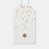 Kerstmis met dennenzak en kerstmuizen  cadeaulabel (Achterkant)