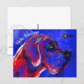Kerstmis met Doggen Portret Briefkaart (Voorkant / Achterkant)