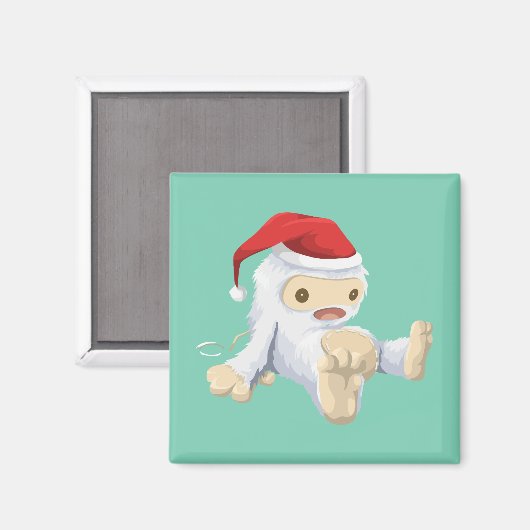 Kerstmis met Doll die een kersthat draagt Magneet (Voorkant / Achterkant)