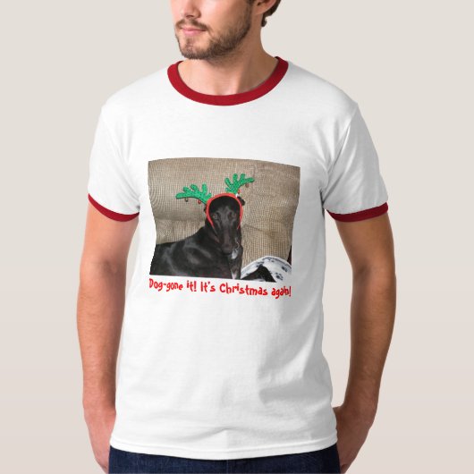 Kerstmis met dovemansoren t-shirt (Voorkant)