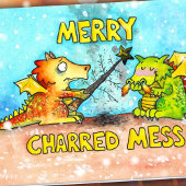 Kerstmis met draak door Nicole Janes Kaart