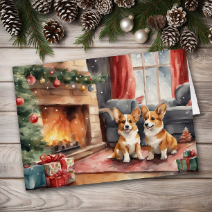 Kerstmis met Dubbele Problemen Corgi Hond