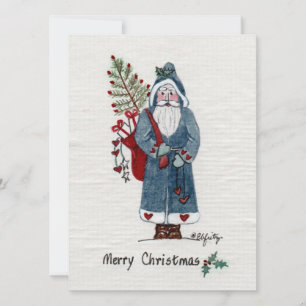 Kerstmis met een boom wenst een prettige kerst feestdagenkaart