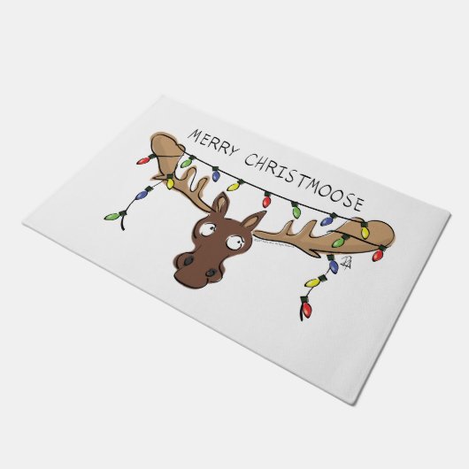 Kerstmis met een grappige feestdag deurmat (Schuin)