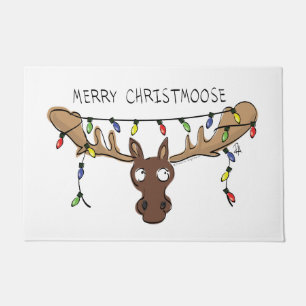 Kerstmis met een grappige feestdag deurmat