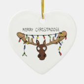 Kerstmis met een grappige feestdag keramisch ornament (Voorkant)