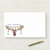 Kerstmis met een grappige feestdag post-it® notes (Op bureau)