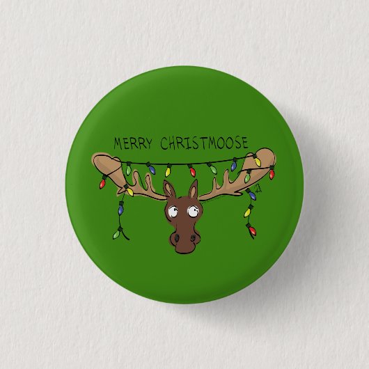 Kerstmis met een grappige feestdag ronde button 3,2 cm (Voorkant)