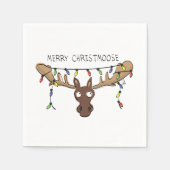 Kerstmis met een grappige feestdag servet (Voorkant)