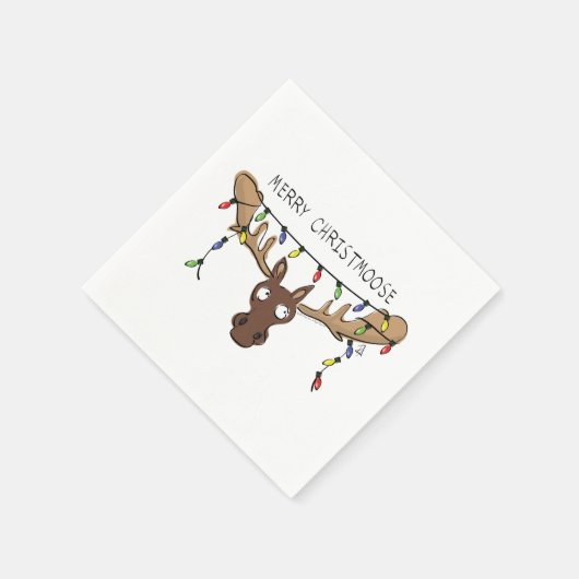 Kerstmis met een grappige feestdag servet (Hoek)