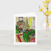 Kerstmis met een knusse sfeer kaart (Gele Bloem)