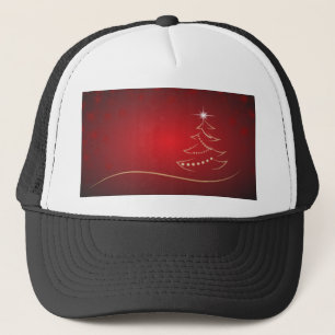 Kerstmis met een rode kerstboom trucker pet