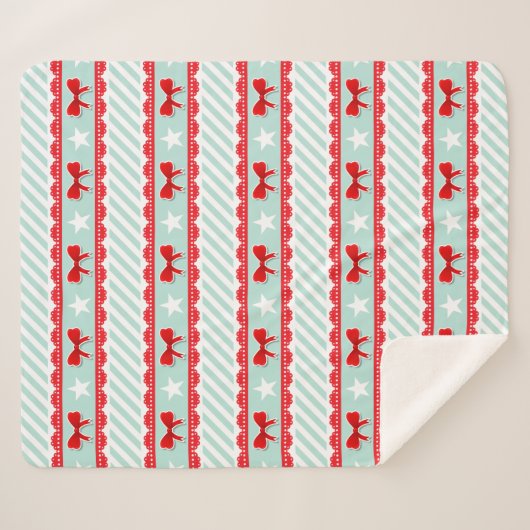 Kerstmis met een roodbaars sherpa deken (Voorkant (horizontaal))