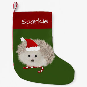 Kerstmis met egel stoppen kleine kerstsok