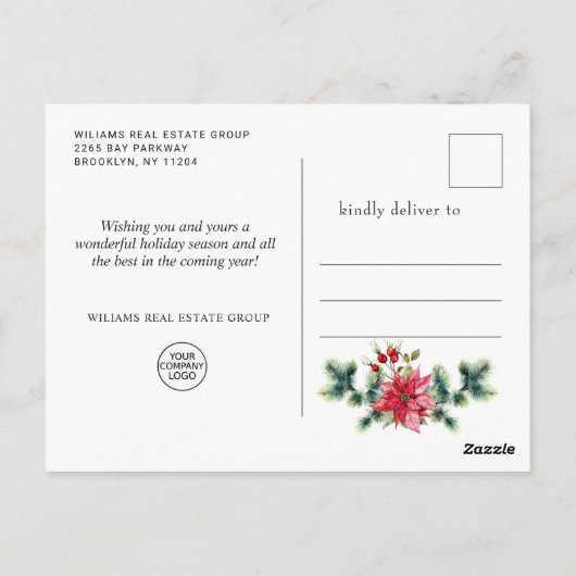 Kerstmis met feestdag bedankt briefkaart (Achterkant)