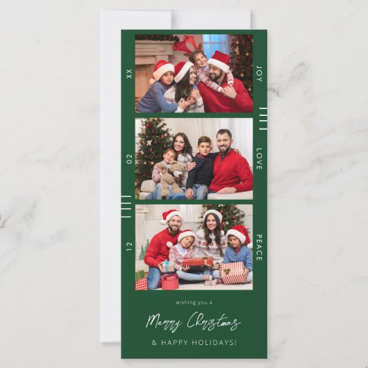 Kerstmis met feestdag Multi Photo Retro Filmstrip  (Voorkant)