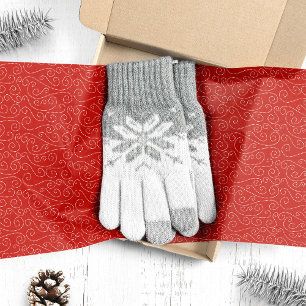 Kerstmis met feestelijk rood spiraalpatroon  tissuepapier