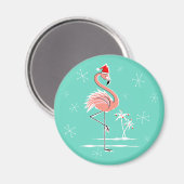 Kerstmis met Flamingo magnet Magneet (Voorkant / Achterkant)