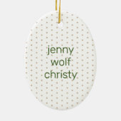 kerstmis met Floral Keramisch Ornament (Achterkant)