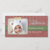 Kerstmis - met fotogrens - feestdagenkaart (Voorkant)