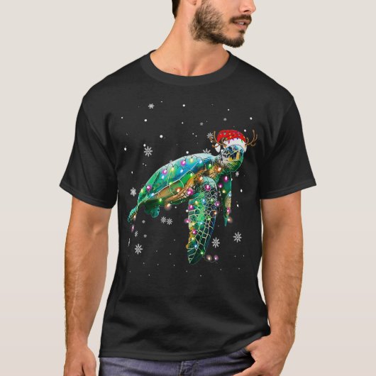 Kerstmis met Funny Santa Hat Merry Kerstmis 2 T-shirt (Voorkant)