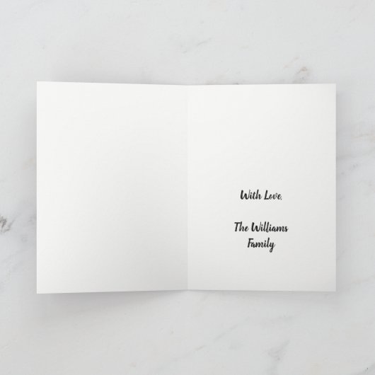 Kerstmis met Gold White Elegant Merry kerst Feestdagen Kaart (Binnen)