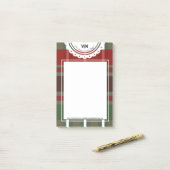 Kerstmis met Green Red Initiaal Business Post-it® Notes (Op bureau)