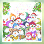 Kerstmis met Happy Snowmans feest Raamsticker (Vel 3)