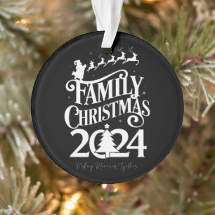 Kerstmis met het gezin 2024 Herinneringen Samen Bi Ornament