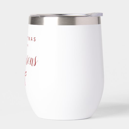 Kerstmis met het gezin - rood lint (Links)