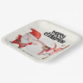 Kerstmis met honkbal en kerstmis papieren bordje (Gebogen)