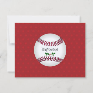 Kerstmis met honkbal leuk feestdagenkaart