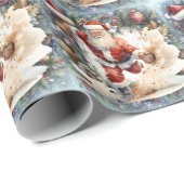 Kerstmis met honkbal met kerstman cadeaupapier (Rol Hoek)